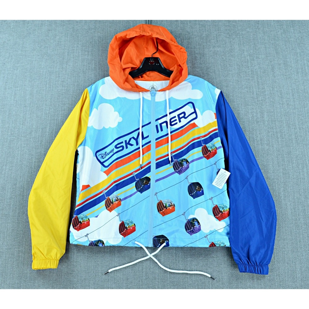 Disney Parks Jacket Women S SkyLiner Windbreaker Full Zip Hooded Long Sleeve NEW